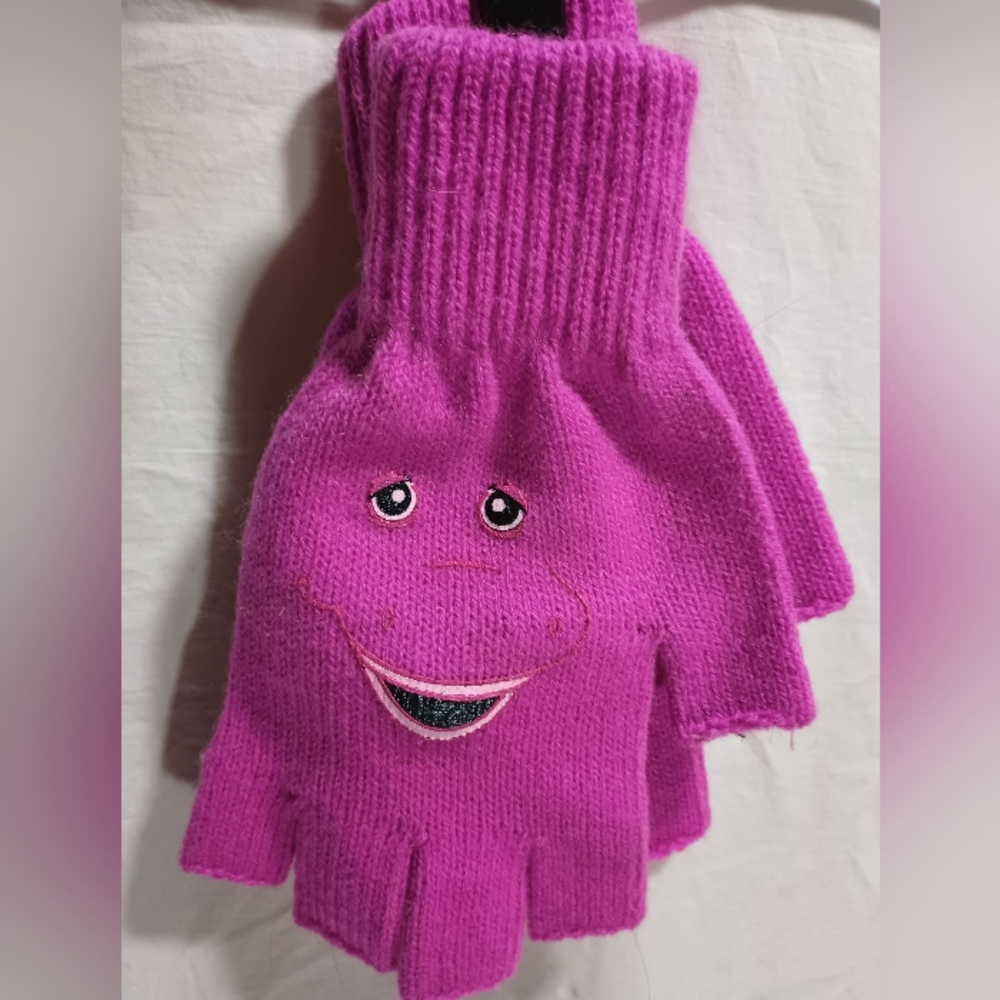 Rare find Barney fingerless gloves.  Brand New. Barney owner Concept One sample